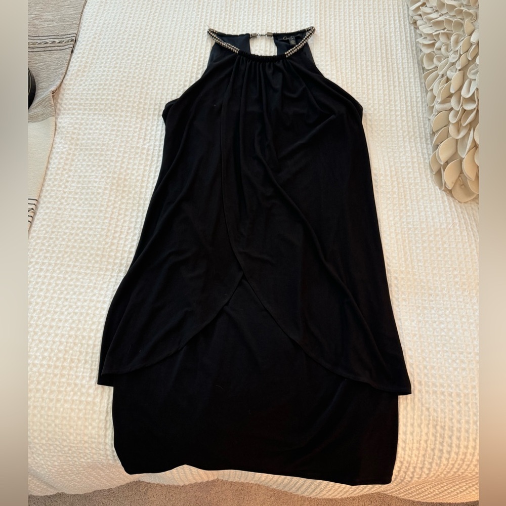 Black Jessica Simpson embellished cocktail dress, size 10